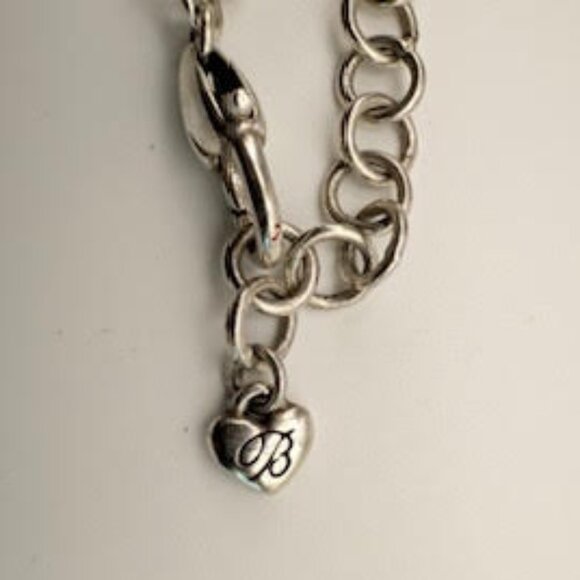Brighton  Silver & Gold Link Statement Necklace | Two Tone Circle  Rope Chain - Picture 5 of 7